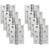 vidaXL Bisagra 8 uds. 100 x 78 x 13 mm Plateado Acero