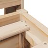vidaXL Estructura de cama sin colch&oacute;n madera maciza de pino 135x190 cm