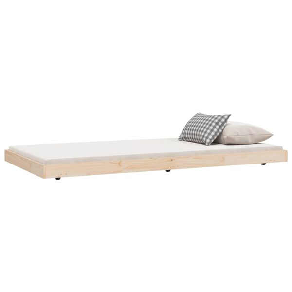 vidaXL Estructura de cama sin colch&oacute;n madera maciza de pino 90x200 cm
