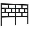vidaXL Cabecero de cama madera maciza de pino negro 166x4x100 cm