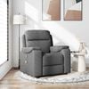 vidaXL Sill&oacute;n de masaje reclinable de tela gris oscuro