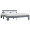 vidaXL Estructura de cama sin colch&oacute;n madera de pino gris 180x200 cm