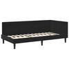 vidaXL Estructura de Cama Esquina con Colch&oacute;n 2 pcs Negro Terciopelo