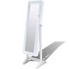 Espejo joyero blanco de pie con luz LED