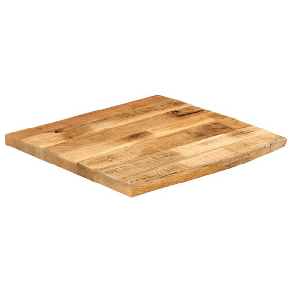 vidaXL Tablero de mesa borde natural madera maciza mango 60x60x3,8 cm