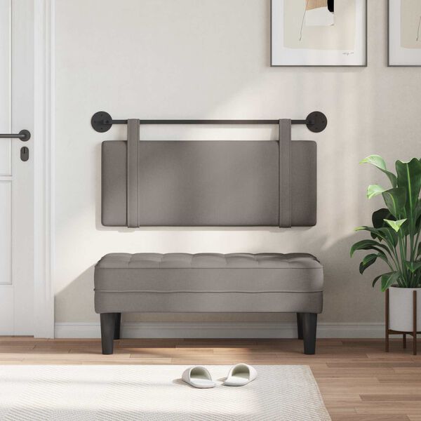 vidaXL Cabecera Colgante Liso Taup&eacute; 110 x 55 x 5 cm tela