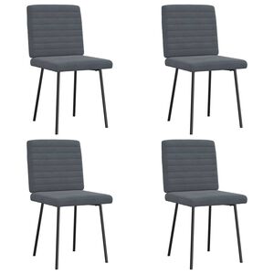vidaXL Sillas de comedor 4 unidades terciopelo gris oscuro