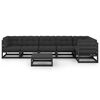 vidaXL Juego de muebles de jard&iacute;n 7 pzas y cojines madera pino maciza