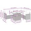 vidaXL Set sof&aacute;s de jard&iacute;n 7 piezas y cojines rat&aacute;n sint&eacute;tico beige