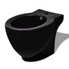 Bidet redondo de cer&aacute;mica, negro
