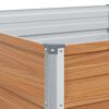 vidaXL Arriate elevado Marr&oacute;n Claro 400 x 80 x 77 cm Acero Galvanizado