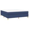 vidaXL Cama box spring con colch&oacute;n tela azul 180x200 cm