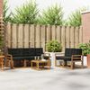 vidaXL Conjunto de sof&aacute;s de exterior con coj&iacute;n 6 pcs Natural y negro