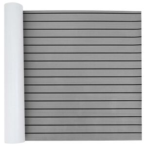 vidaXL Alfombra para Barcos Rayado Gris Claro y Negro 240 x 90 cm EVA