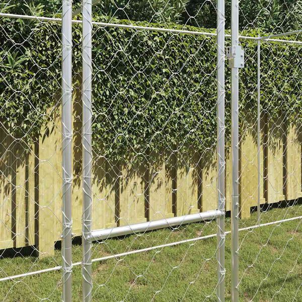 vidaXL Jaula para perro Plateado 800 x 200 x 200 cm Acero Galvanizado