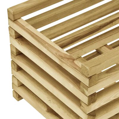 vidaXL Arriate de madera de pino impregnada 120x40x38,5 cm