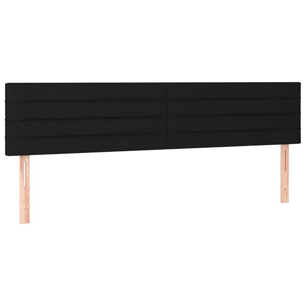 vidaXL Cabeceros tela negro 180x5x78/88 cm