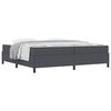 vidaXL Estructura de cama con colchón Gris oscuro 200 x 200 cm tela
