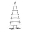 vidaXL &Aacute;rbol de Navidad para decoraci&oacute;n metal negro 125 cm
