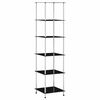 vidaXL Estanter&iacute;a 6 niveles cristal templado negro 40x40x160 cm
