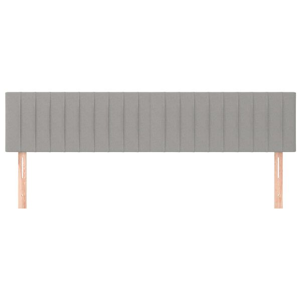 vidaXL Cabeceros tela gris claro 180x5x78/88 cm