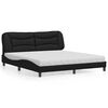 vidaXL Cama con colchón Hvar cuero sintético negro 180x200 cm