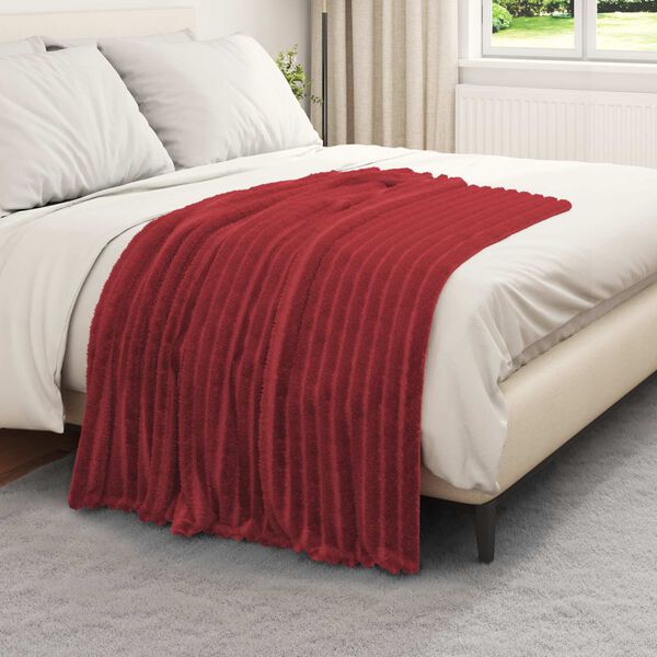 vidaXL Mantitas de Sof&aacute; 6 pcs Rojo Burdeos 150 x 130 cm Lana
