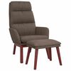 vidaXL Sill&oacute;n de relax con reposapi&eacute;s de tela gris taup&eacute;