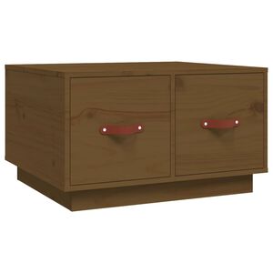 vidaXL Mesa de centro madera maciza de pino marr&oacute;n miel 60x53x35 cm