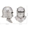vidaXL R&eacute;plica de casco de caballero medieval antiguo LARP acero plata