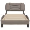 vidaXL Estructura de cama sin colch&oacute;n Hvar tela gris taupe 80x200 cm