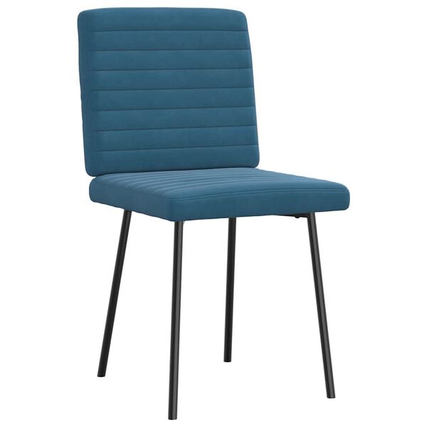 vidaXL Sillas de comedor 4 unidades terciopelo azul
