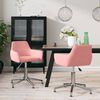 vidaXL Sillas de comedor giratorias 2 unidades terciopelo rosa
