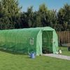 vidaXL Invernadero con estructura de acero verde 16 m&sup2; 8x2x2 m