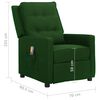 vidaXL Sill&oacute;n de masaje elevable tela verde oscuro