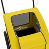 vidaXL Remolque de bicicleta mascotas hierro tela Oxford amarillo