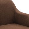 vidaXL Silla de oficina giratoria de tela marr&oacute;n