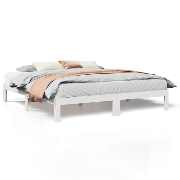 vidaXL Estructura de cama sin colch&oacute;n madera maciza de pino 160x200 cm