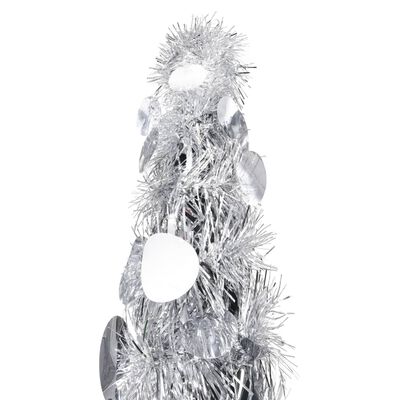 vidaXL Árbol de Navidad artificial emergente PET plateado 150 cm