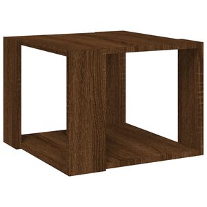 vidaXL Mesa de centro madera contrachapada roble marr&oacute;n 40x40x30 cm