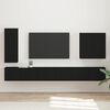 vidaXL Conjunto de mueble para TV de pared 6 pcs Negro