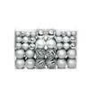 vidaXL Lote de bolas de Navidad 100 unidades plateadas 3/4/6 cm