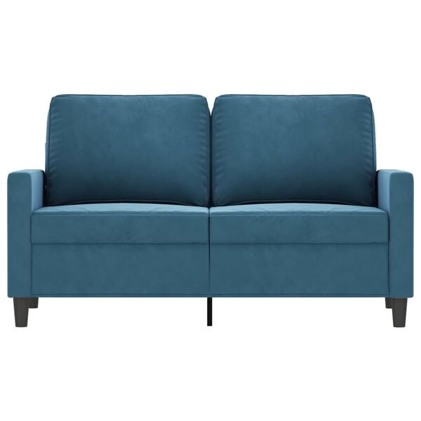 vidaXL Sof&aacute; de 2 plazas terciopelo azul 120 cm