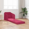 vidaXL Sof&aacute; cama Rojo vino 65 x 80 x 83 cm Terciopelo