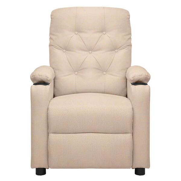 vidaXL Sill&oacute;n elevable tela crema