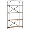 vidaXL Estante de libros 4 niveles 80 x 30 x 146 cm Roble artisan