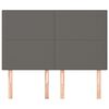 vidaXL Cabecero de cama gris 144x5x118/128 cm piel sintética