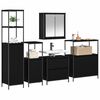 vidaXL Juego de muebles de baño 5 pcs Negro 76.5 x 35 x 95 cm