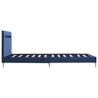 vidaXL Estructura de cama con LED tela azul 140x200 cm