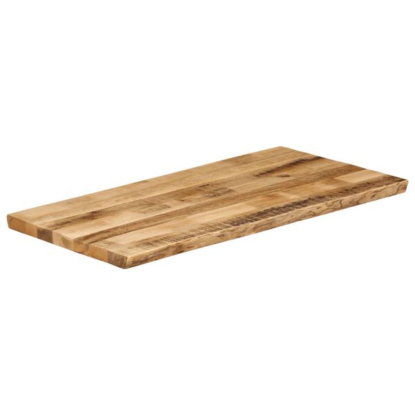 vidaXL Tablero de mesa borde natural madera maciza mango 110x60x2,5 cm